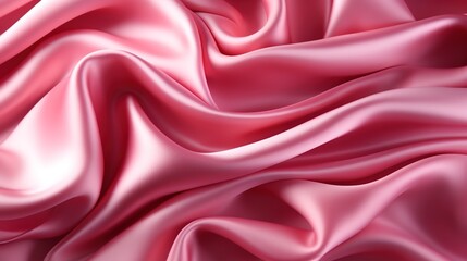 Fototapeta premium Satin Serenity: The Gentle Weave of Pink Silky Satin Forms a Textile Texture Wallpaper, Invoking a Sense of Opulent Calm