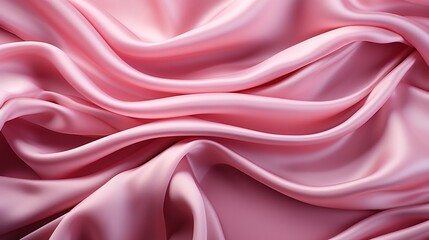 Obraz premium Roseate Rhapsody: A Soft and Smooth Pink Satin Fabric Weave Creates a Luxuriously Inviting Wallpaper Background