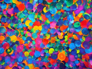 Colorful circles and dots, abstract background