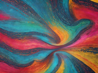 Colorful waves abstract painting background