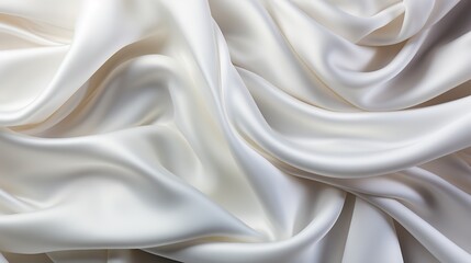 Obraz premium white silky satin fabric weave textile texture wallpaper background