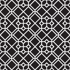 Abstract pattern in Arabian style. Seamless vector background. Black and white Graphic modern pattern.