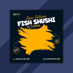 Food Social Media Post Design Template | Facebook, Instagram Post Design 