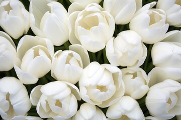 white tulips closeup