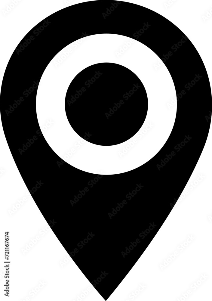 Poster location pin icon. map pin place marker. map marker icon. gps location symbol in trendy fill style i