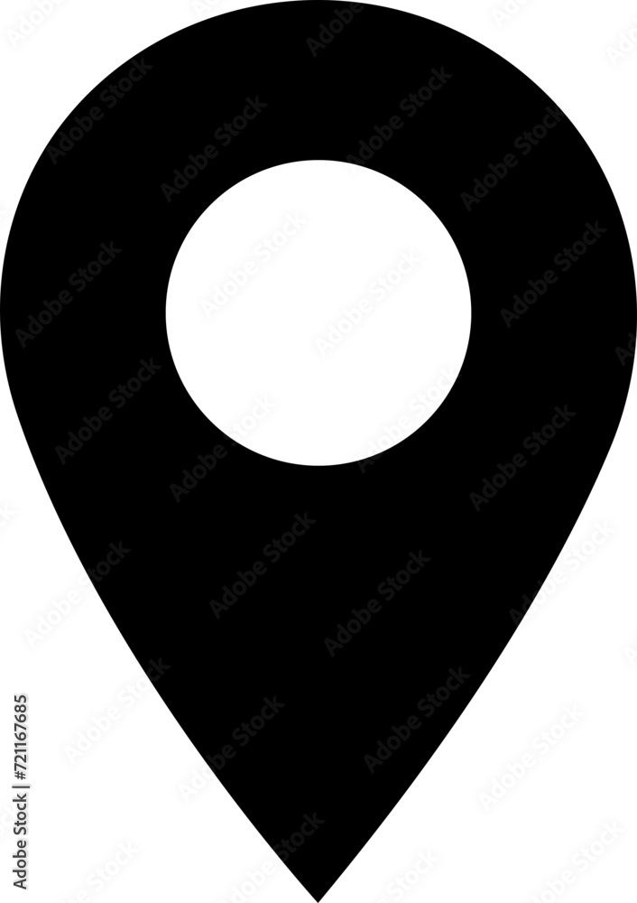 Poster location pin icon. map pin place marker. map marker icon. gps location symbol in trendy fill style i