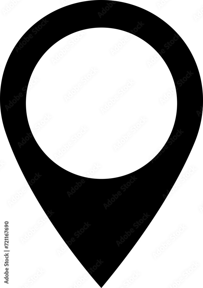 Poster location pin icon. map pin place marker. map marker icon. gps location symbol in trendy fill style i