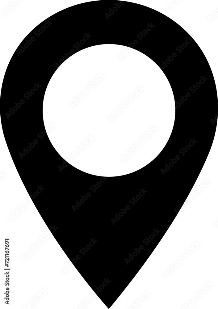 Poster location pin icon. map pin place marker. map marker icon. gps location symbol in trendy fill style i
