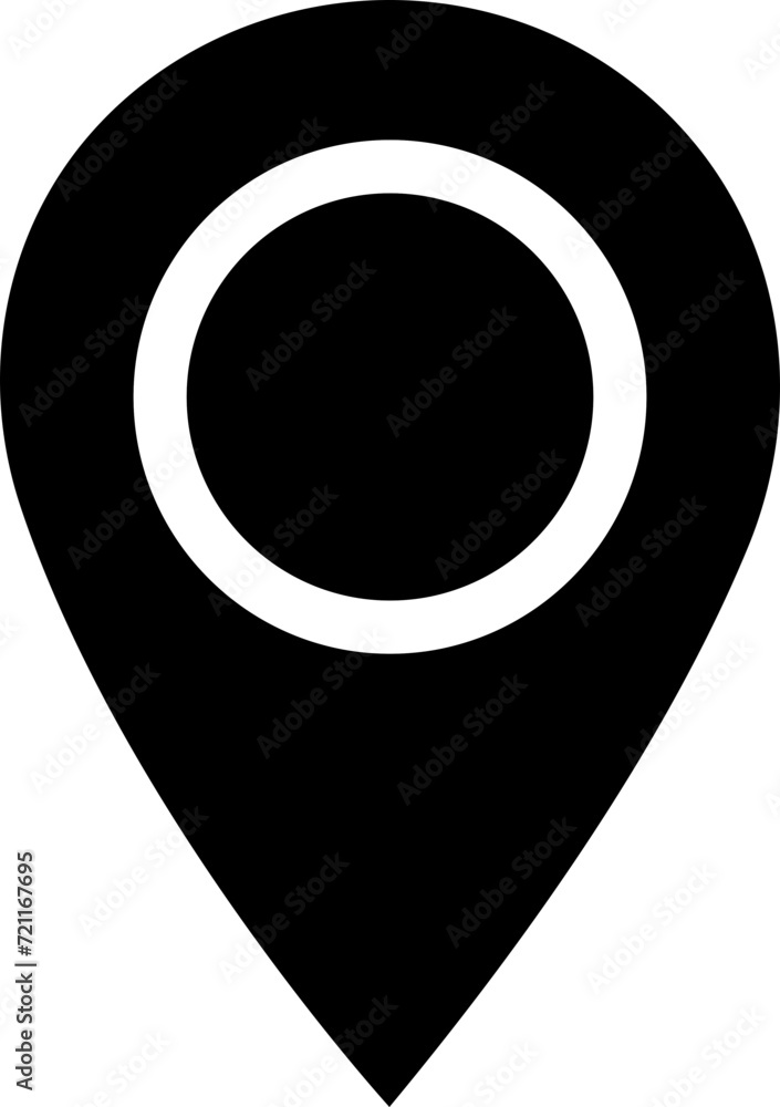 Poster location pin icon. map pin place marker. map marker icon. gps location symbol in trendy fill style i