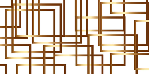 Modern pattern elegant golden line square background. Seamless white rectangle abstract background vector Illustration. Geometric square stripes line textile pattern wallpaper.