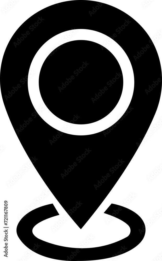 Poster location pin icon. map pin place marker. map marker icon. gps location symbol in trendy fill style i