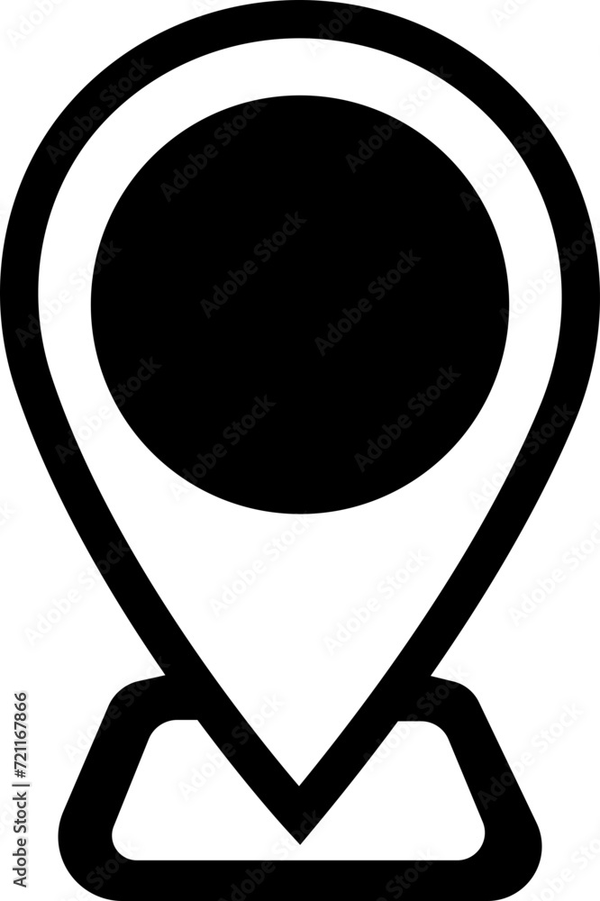 Poster location pin icon. map pin place pointer. gps location symbol in trendy line style with editable sto