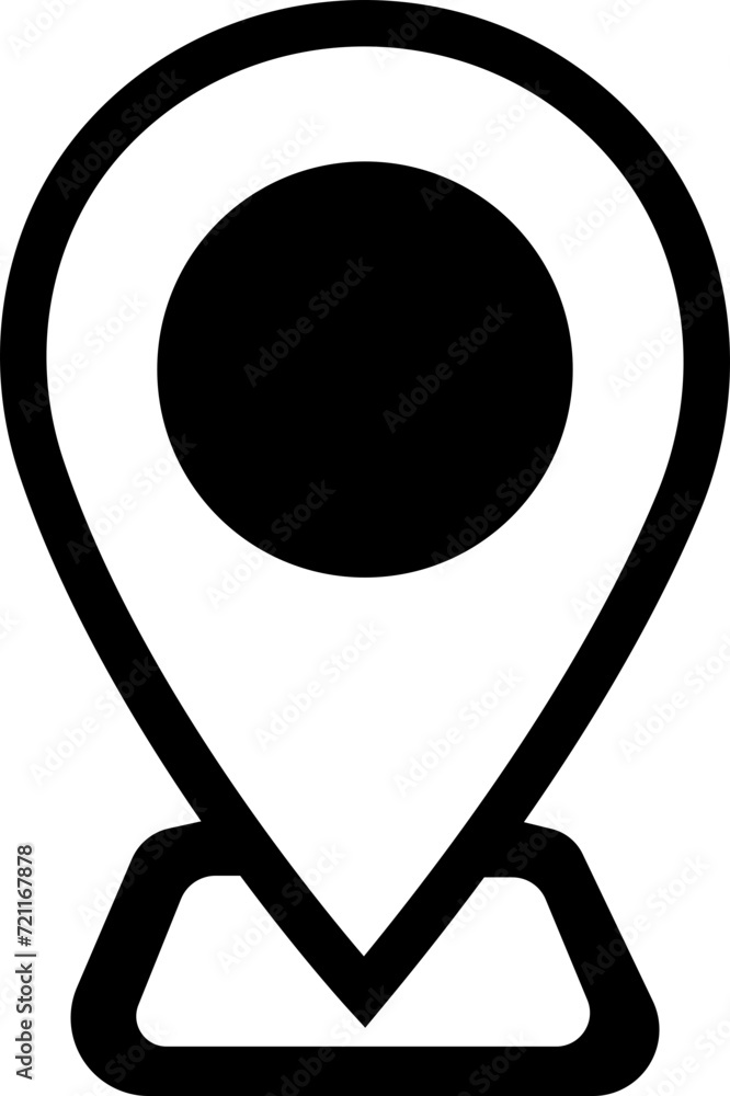 Poster location pin icon. map pin place pointer. gps location symbol in trendy line style with editable sto
