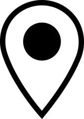 Location pin icon. Map pin place pointer. GPS location symbol in trendy line style with editable stock on transparent background. Premium quality symbol. Vector sign for mobile apps and websites.