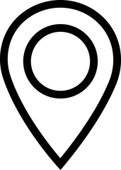 Location pin icon. Map pin place pointer. GPS location symbol in trendy line style with editable stock on transparent background. Premium quality symbol. Vector sign for mobile apps and websites.