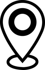 Location pin icon. Map pin place pointer. GPS location symbol in trendy line style with editable stock on transparent background. Premium quality symbol. Vector sign for mobile apps and websites.