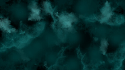 abstract dark blue green watercolor cloud background, green smoke on black background of darkness, spectacular abstract white smoke isolated in color green background.