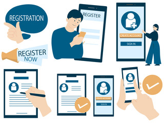 登録促進イラスト