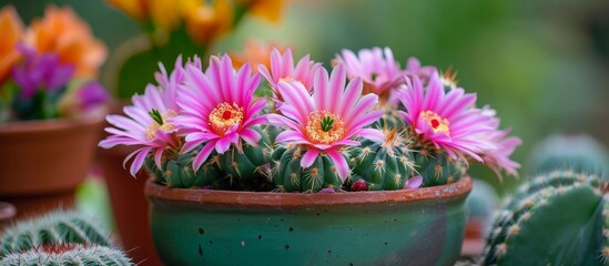 Blooming Beauty: Captivating Cactus and Flower Pot Pairings Showcase the Radiant Charm of Cactus, Flower, and Pot Combinations