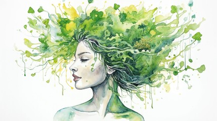 Mental Health Concept Image. Uplifting Personal Growth and Positivity Illustration.