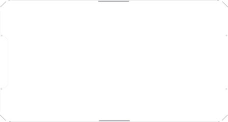 Digital design frame. Gaming menu touching cyber monitoring dashboard panels HUD futuristic user interface frame template. Sci Fi high tech screens. Cyberspace head-up display interface