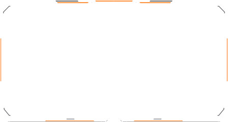 Digital design frame. Gaming menu touching cyber monitoring dashboard panels HUD futuristic user interface frame template. Sci Fi high tech screens. Cyberspace head-up display interface