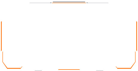 Digital design frame. Gaming menu touching cyber monitoring dashboard panels HUD futuristic user interface frame template. Sci Fi high tech screens. Cyberspace head-up display interface