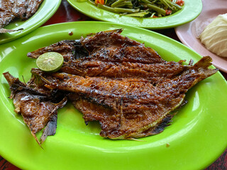 grilled chops with vegetables