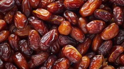 Heap of dried date fruits background