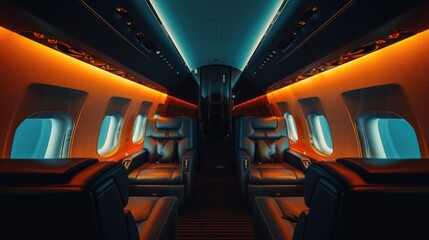 Interior Of Empty Corporate Jet
