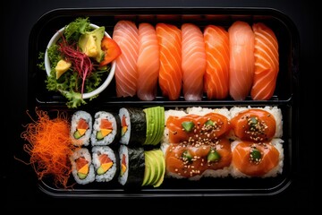 A sushi bento box.