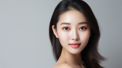 Fototapeta premium Asian woman for skincare products. Fresh face beautiful.