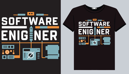 Software Engineer t-shirt design, coding, programming