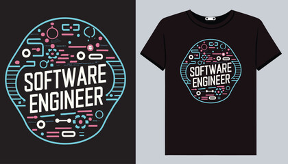 Software Engineer t-shirt design, coding, programming