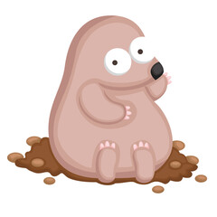 Funny Animal Rat Mouse Cartoon Illustration Vector Clipart Sticker Background