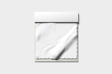 linen fabric pieces isolated white.