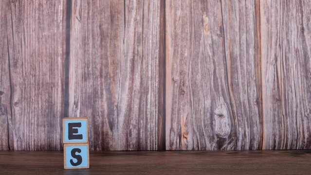 Business and company core values concept. Human hand spelled word values on wooden blocks.