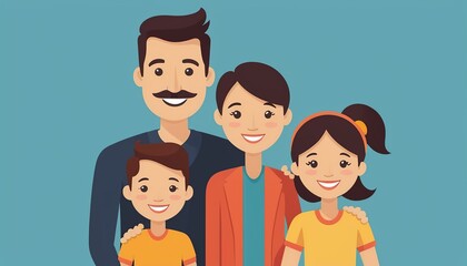 Obraz premium Happy Family Vector Image: Perfect for Creative Projects
