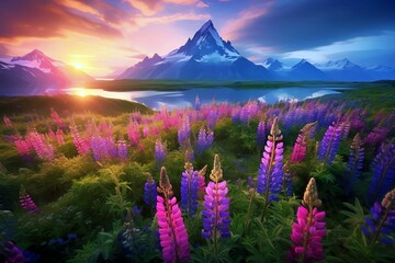 Sunset Mountain Landscape Ai Generated Image 1