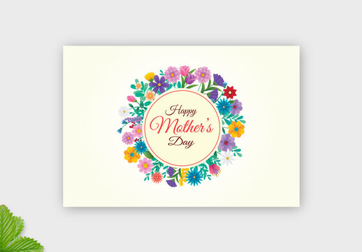 Mother's Day Illustration with Spring Flower