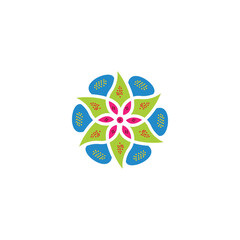 lilly water flower curves logo vector