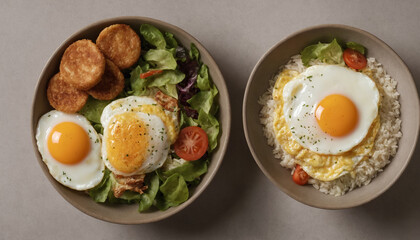 Egg and Vegetable Fried Rice in a Delicious Thai-Style Meal Bowl