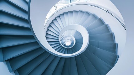 Spiral staircase modern architecture detail abstract background