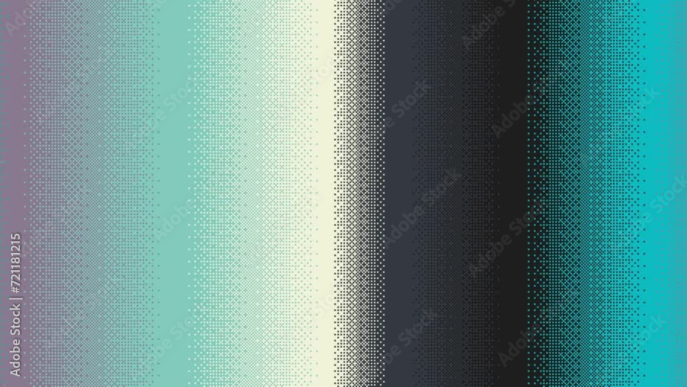 Poster animated pixel art vibrant colors gradient on dark. animation of dithering background.