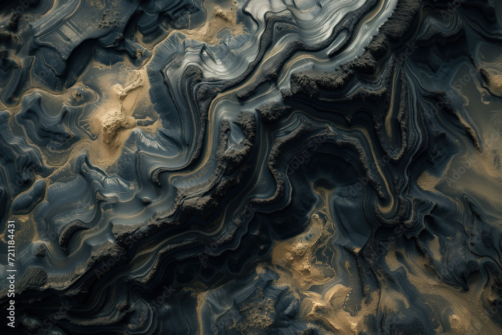 Poster incredible surface of a distant unknown exotic planet. background image. created with generative ai 