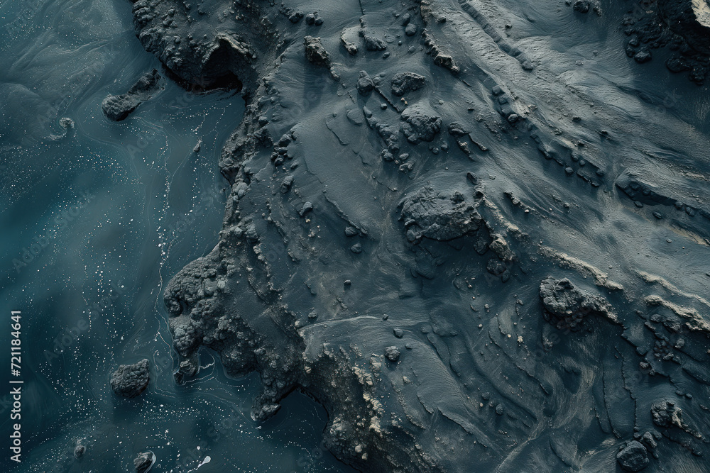 Poster incredible surface of a distant unknown exotic planet. background image. created with generative ai 