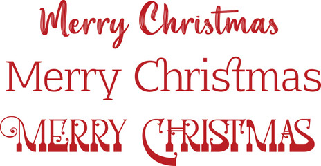 Fototapeta na wymiar Merry Christmas text, Lettering design card template, Handwriting Alphabets, Hand Drawn Fonts, Creative typography for Holiday Greeting Gift Poster, banner, flyer, Vector illustration.