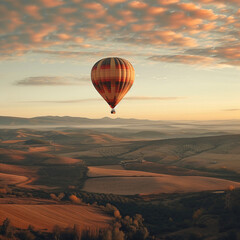 Spain Segovia hot air balloon in the sky
