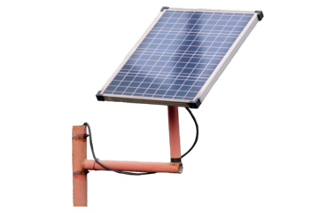 close up of solar panels to convert sunlight into electrical energy isolated transparent background png