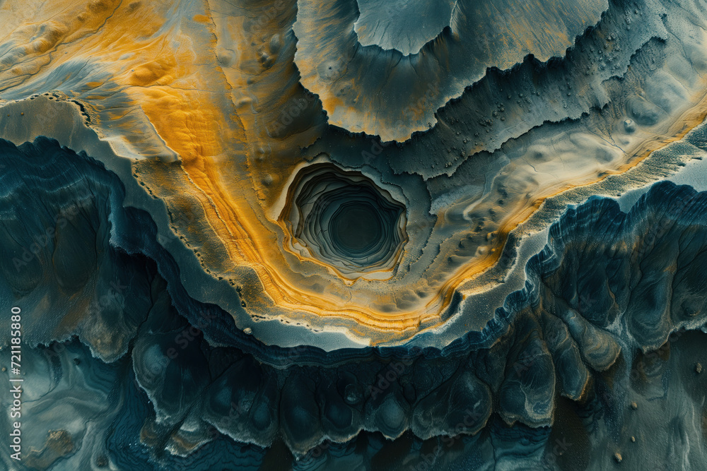 Poster incredible surface of a distant unknown exotic planet. background image. created with generative ai 